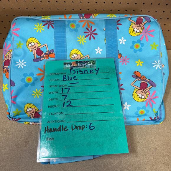 Lizzie McGuire Duffle Bag Oversized Disney VTG Y2K 2005 LG Travel Sleep Over Zip - Picture 14 of 14